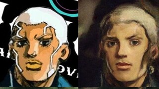 What will it look like when the Jojo character becomes a character in an oil painting?