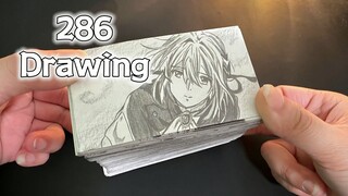 แอนิเมชั่นการหมุนหน้า 286 หน้าที่วาดด้วยมืออย่างระเบิด "ไวโอฟลอราเอเวอร์การ์เดน" ไวโอเล็ต