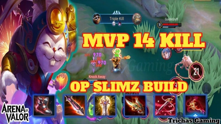 SLIMZ LUNAR BUNNY, PAKE BUILD INI AUTO MVP|| ARENA OF VALOR