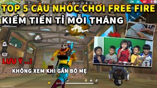 Top 5 Cậu Nhóc Chơi Free Fire Kiếm Tiền Tỉ Mỗi Tháng - Không Xem Khi Ở Gần Bố Mẹ