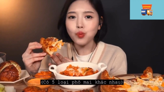 Ăn và cảm nhận món pizza phomai #anngon