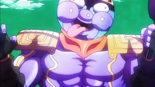 这绝对是JOJO中的名场面，白金之星居然把自己打成了猪头的模样!