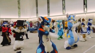 【Furry Dance】ハッピーシンセサイザ (Happy Synthesizer) Osaka Fluff 2019 Group Dance [Reprint]