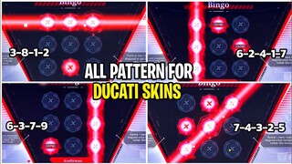 ALL BINGO PATTERN FOR DUCATI SKINS || MOBILE LEGENDS X DUCATI EVENT 2023