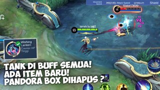 10+ Hero Di Nerf & Buff! Item Baru Pandora Box Dihapus, Tank Di Buff Semua! Update Advance Server