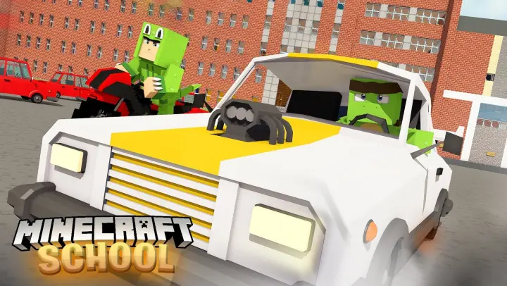 Minecraft School  - BUILDING CARS IN MINECRAFT! -