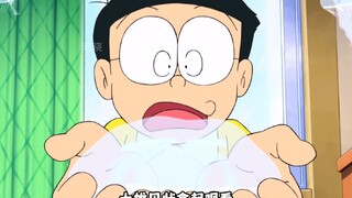 Demi mengejutkan Shizuka, Nobita bersusah payah membesarkan ubur-ubur