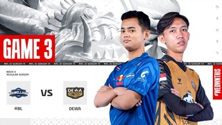 REBELLION ESPORTS vs DEWA UNITED ESPORTS | Regular Season Week 6 Day 2 | Game 3 | #MPLIDS13