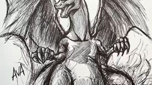 How to draw Charizard ✍️ #drawing #art #shorts #pokemon #charizard #sketch #spee