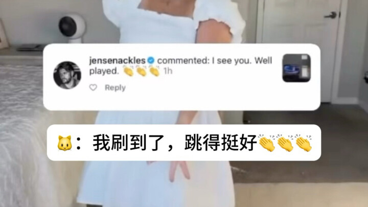 [Jensen Ackles with Chinese subtitles] So jealous 🥹 of that fan sister who got a cat’s surf-comment!