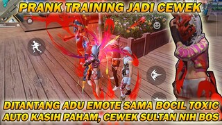 CEWEK TERSULTAN DI FF , SENGGOL DONG , PRANK TRAINING PAKE SUARA CEWEK