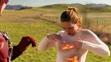 The Flash was so fast that he ran to the wrong crew and burned Supergirl's chest