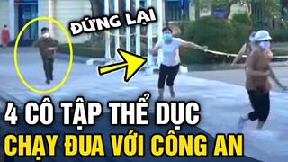 4 người phụ nữ 'TẬP THỂ DỤC' giữa mùa dịch, rồi quay lưng 'BỎ CHẠY' khi thấy công an | Tin 3 Phút