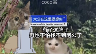 在阿公坟前装不锈钢路牌，再也不拍找不到阿公了！