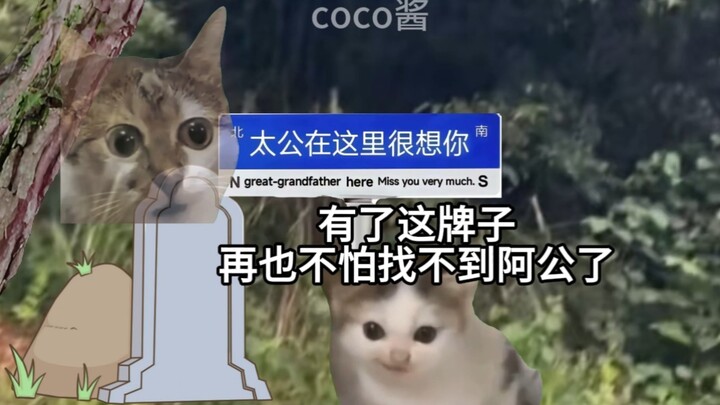 قمت بتركيب لافتة طرقية من الفولاذ المقاوم للصدأ أمام قبر الجد، ولن أضطر بعد الآن إلى تصوير عدم العثو