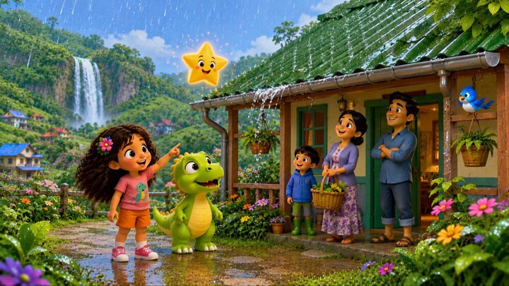 💕🦕 Dino & Mira Visit Rainberry Hills |Learning About Life in the Rain|Bedtime Story For Kids 🌈💖