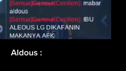 salah ibu aldous apa.