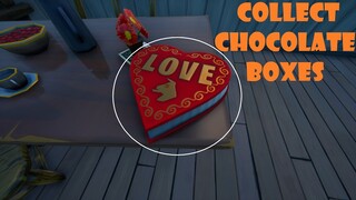 Fortnite - Collect chocolate boxes from Pleasant Park, Holy Hedges or Retail Row