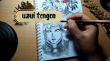 drawing+shading uzui tengen from demon slayer🎨