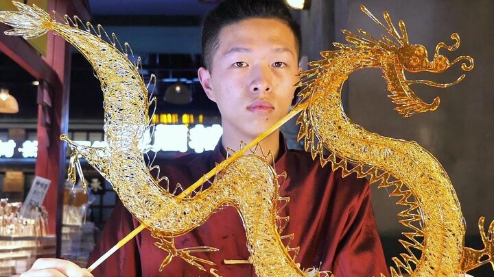 What do you think of this giant dragon sugar painting that costs 80 yuan?