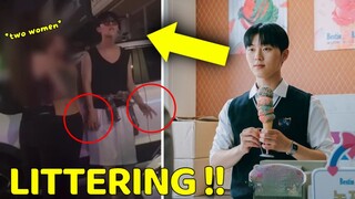 Actor Choi Hyun wook Caught littering cigarette butt while smoking with women on the street