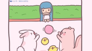 仔细看小女孩的影子。