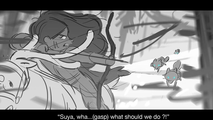 【动态分镜 Animatic】动画分镜故事板_action segment of Suya: the reindeer hunter_Nuodi A 阿诺迪