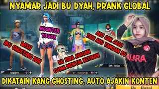 NYAMAR JADI BU DYAH DIKATAIN GURU GHOSTING 😱 PRANK GLOBAL FF PAKE NICK AURA DYAH FREE FIRE