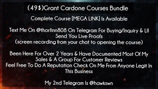 (49$)Grant Cardone Courses Bundle  course download