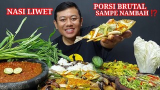 MUKBANG NASI LIWET PEPES IKAN ASIN PEDA JENGKOL GORENG SAMBEL SETAN TERASI OSENG BUNGA PEPAYA