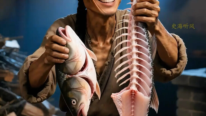 Menikmati secara mendalam proses pembuatan ikan matang yang bisa melompat oleh koki istana Dinasti Q