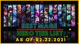 BEST MAGE IN MOBILE LEGENDS FEBRUARY 2021 | MAGE TIER LIST SEASON 19