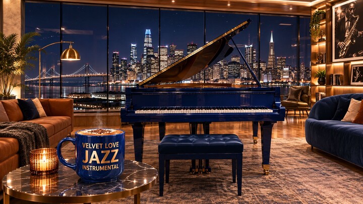 Piano Jazz for Sleep & Study 🎹 Grand Piano Slow & Relaxing Music 🎷 Velvet Love Jazz Instrumental