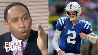FIRST TAKE | Stephen A. take down Carson Wentz after loss to Jaguars, eliminated from playoff
