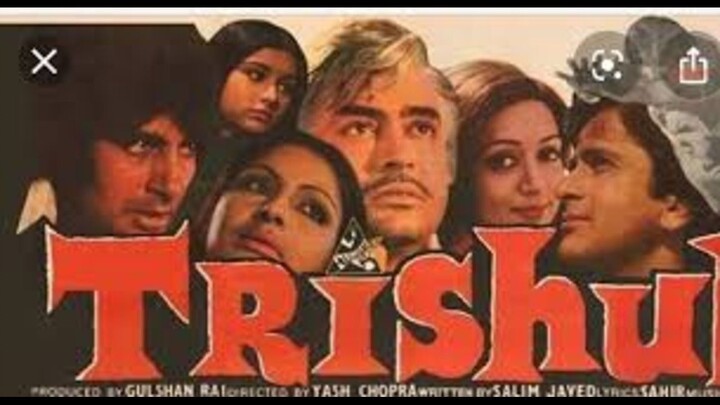 Trishul 1978  Shashi Kapoor, Sanjeev Kumar, Amitabh Bachchan, Hema Malini, Raakhee, Poonam