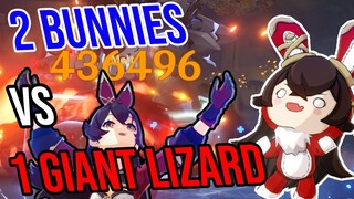 2 BUNNIES VS PRIMO GEOVISHAP | Genshin Impact
