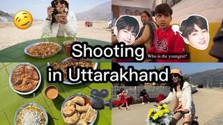 🇮🇳🇰🇷 SHOOTING IN UTTARAKHAND:  fun with Piyush & eating yummy food🍱