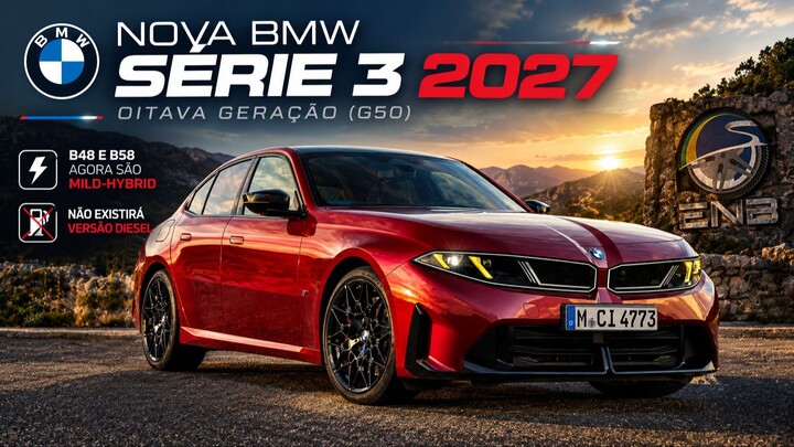 Briefing #473 - BMW Serie 3 2027, agora todos são híbridos leves e sem versão Diesel