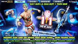 FREE FIRE | HƯỚNG DẪN ANH EM THAM GIA SỰ KIỆN GIÁNG SINH SỚM NHẬN SKIN SÚNG VÀ SKIN ĐỒ LỰU ĐẠN FREE
