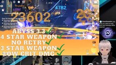 Genshin Abyss 3.3 1 Straight Run Floor 12 EM Raiden + Noelle