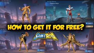 HOW TO UNLOCK ALL SAINT SEIYA SKINS FOR FREE! (SECRET TRICK) Mobile Legends