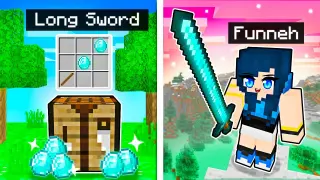 Minecraft but we have LONG Weapons!