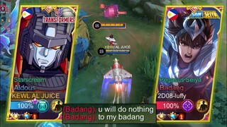 ALDOUS VS TOP 1 PHILIPPINES BADANG TRASHTALKER | WHO WILL WIN!? - MLBB