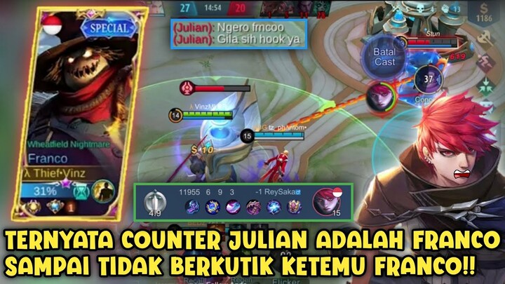 BEGINI CARA COUNTER JULIAN DENGAN MENGGUNAKAN HERO FRANCO MUSUH SAMPAI TIDAK BERDAYAH! - MLBB