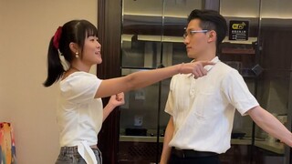 Look, she's stealing things again.