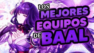 ✅TOP 3 🏆 EQUIPOS de SHOGUN RAIDEN ⚡EI // BAAL + BONUS SUPPORT TRACK Genshin Impact