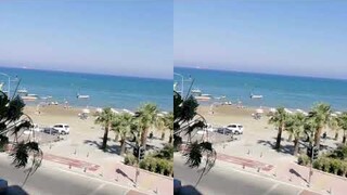 BEAUTIFUL SEA SIDE NEAR LARNACA CYPRUS AIRPORT