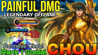 Legendary Offlaner Chou Painful DMG Build - Top 1 Global Chou by Burmese Chou! - Mobile Legends