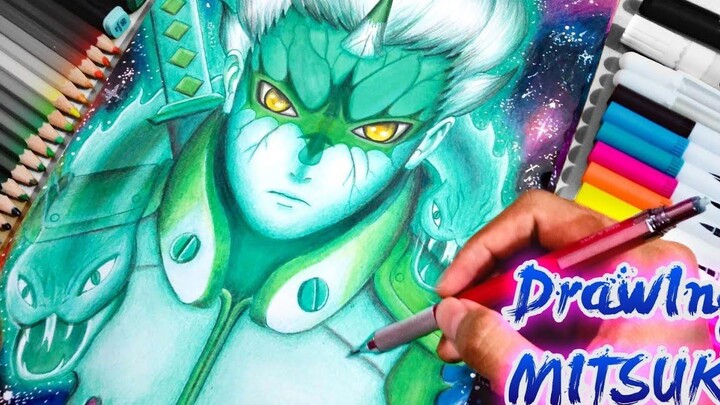 วิธีการวาดโหมด Mitsuki Sage (ในสไตล์ของฉัน) & พื้นหลังกาแล็กซี่