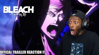 Bleach TYBW Trailler Reaction !! ICHIGOAT RETURNS !!!